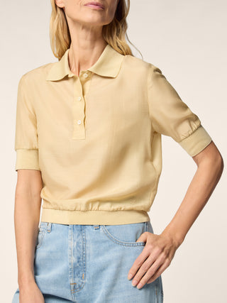 Wool and Silk Chiffon Polo