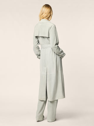 Light Suede Trench Coat