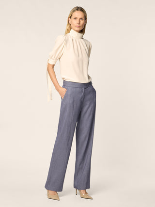 Daisy – Pants in Pinstripe Stretch Canvas