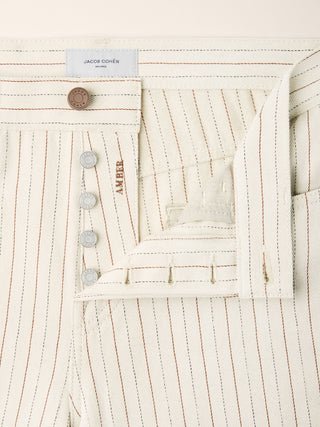 Amber – Cotton-Hemp Herringbone Canvas Bermudas