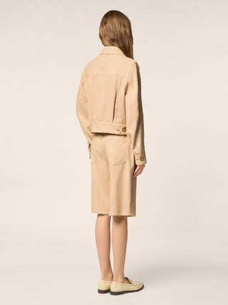 Cotton-Linen Herringbone Canvas Jacket