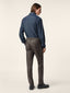 Pantalone chino Gray regular in pied-de-poule di lana vergine marrone scuro | Jacob Cohën | Details 3