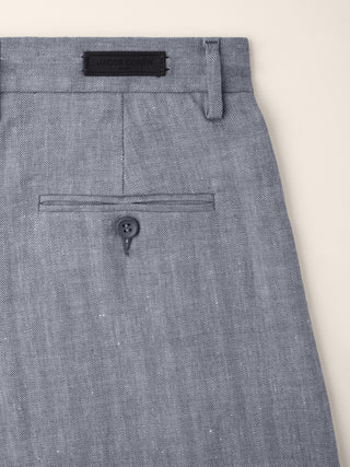 PANT BERMUDA WIDE LEG DOUBLE PENCE REGULAR WAIST C