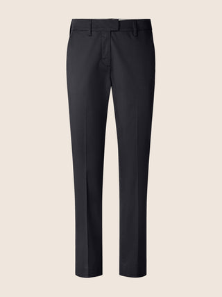 Mary Slim Trousers in Navy Blue Stretch Comfort Gabardine