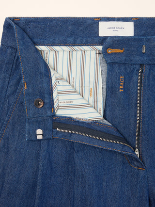 PANT WIDE LEG DOUBLE PENCE MID RISE TRACY