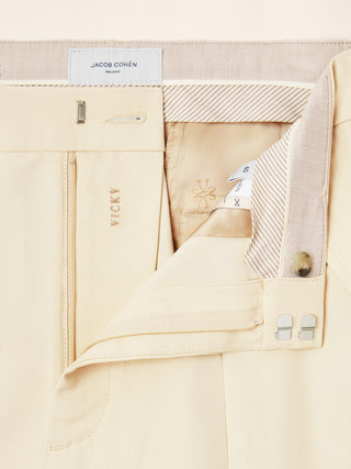 PANT WIDE LEG SINGLE PENCE MID RISE VICKY