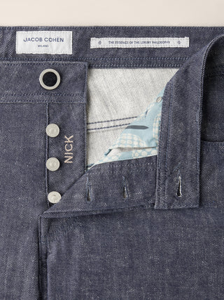 Nick Slim 5 Pocket Pants in Denim Blue Stretch Drill 5