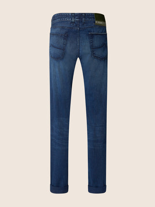 Jeans 5 tasche Bard LTD regular-slim in denim cimosato blu medio lavaggio vintage 3