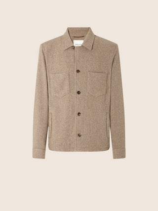 Overshirt in Dove Grey Cashmere Loro Piana