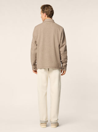 Overshirt in Dove Grey Cashmere Loro Piana 3