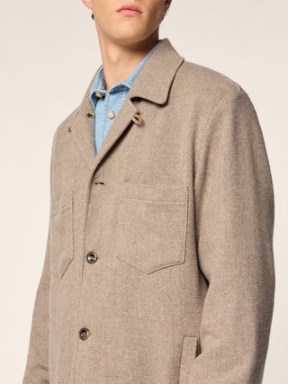Overshirt aus Kaschmir Loro Piana in Taubengrau 4