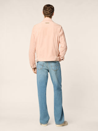 Jacke aus rosafarbenem Wildleder 3