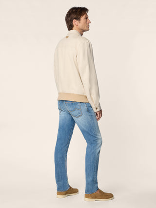 Jacket in Off-White Cotton Twill 3