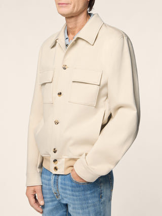 Jacket in Off-White Cotton Twill 4