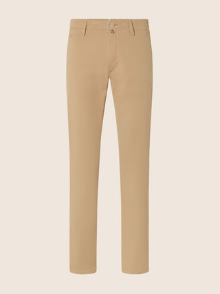 Bobby Slim Chino Pants in Sugar Brown Stretch Cotton Gabardine