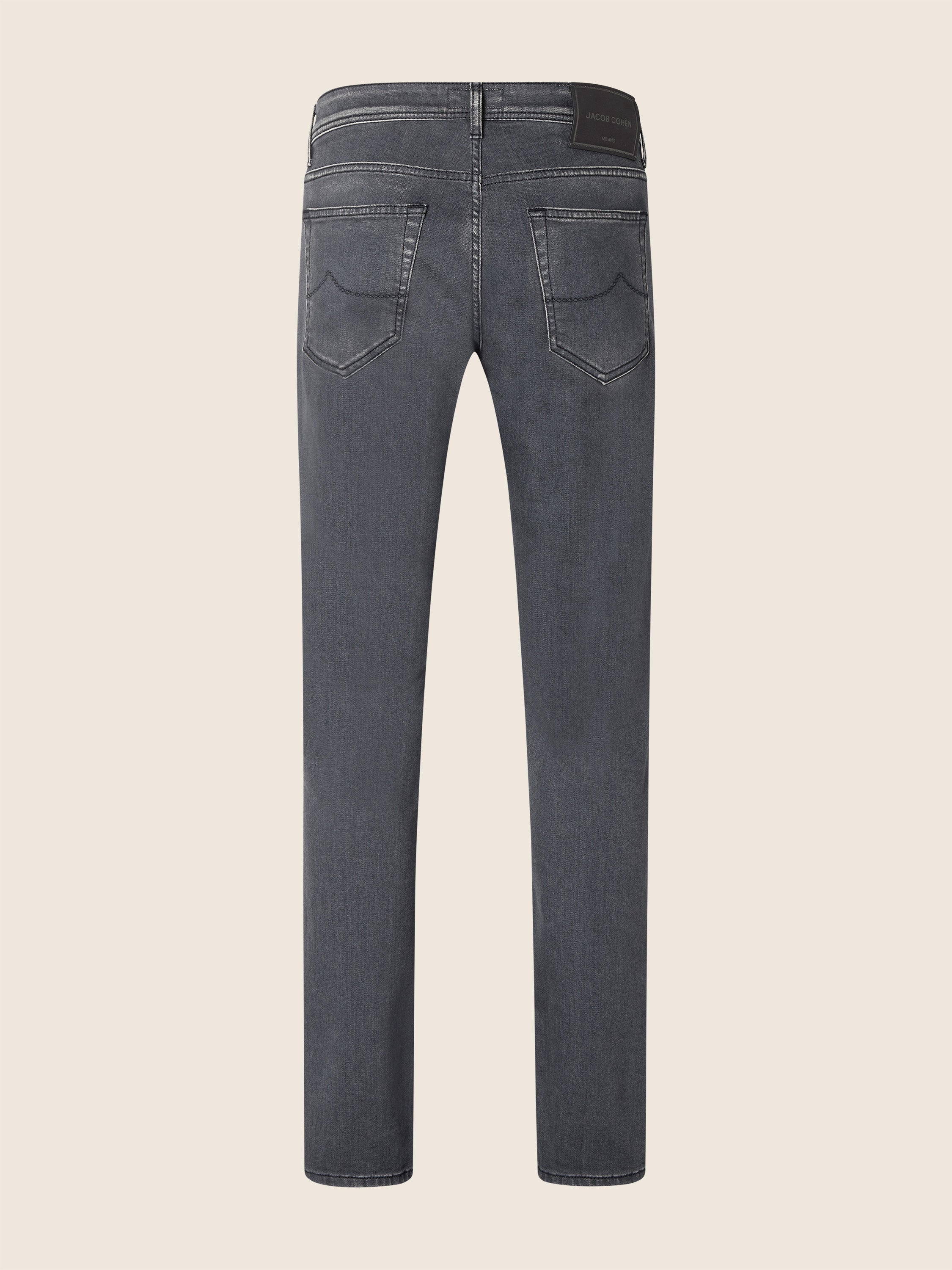 Bard Regular-Slim 5 Pocket Jeans in Dark Grey Super Stretch Denim