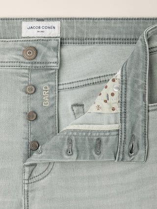 Jeans 5 tasche Bard regular-slim in denim super stretch grigio chiaro lavaggio vintage 5