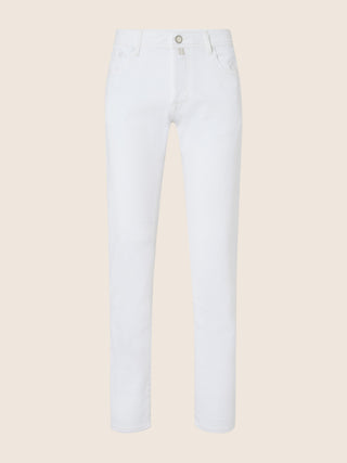 Bard Regular-Slim 5 Pocket Jeans in White Stretch Bull
