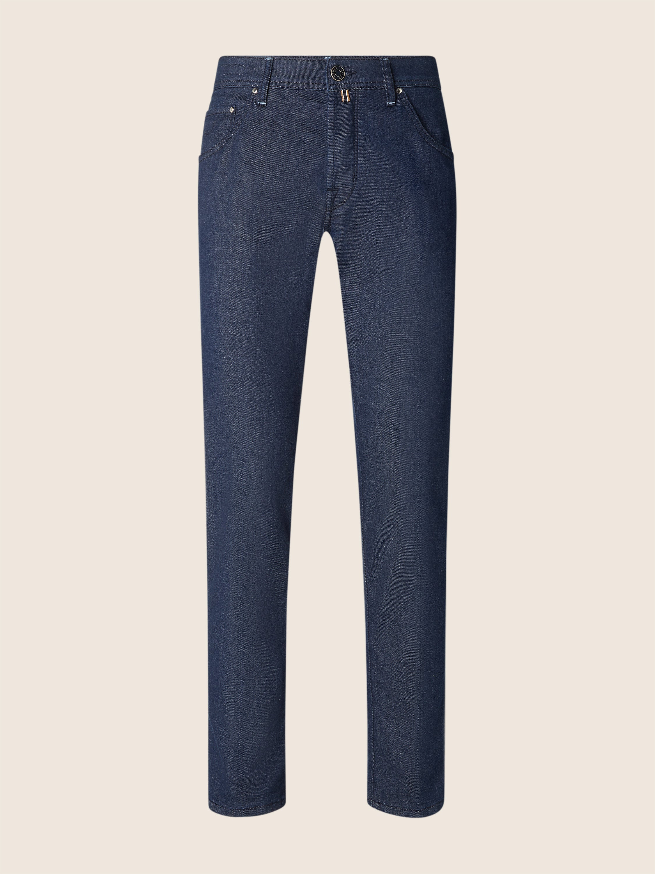 Bard Regular-Slim 5 Pocket Jeans in Dark Grey Super Stretch Denim