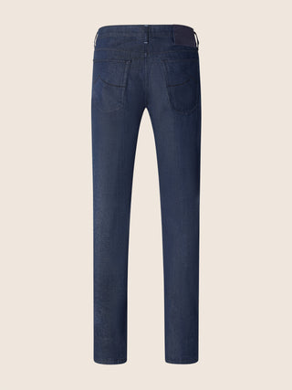 5-Pocket-Jeans Bard Regular Slim aus dunkelblauem Power Stretch Denim, Rinse Wash 3