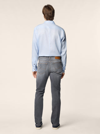 Jean Bard en denim super stretch noir, délavé vintage, coupe regular-slim, 5 poches 4