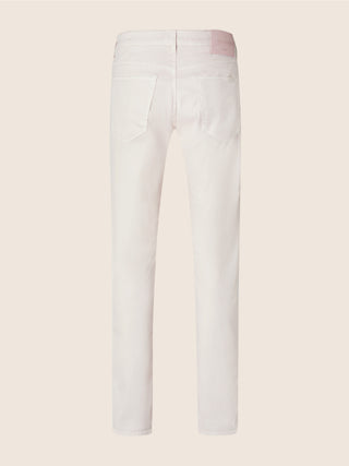 Bard Regular-Slim 5 Pocket Pants in Mauve Pink Cotton and Lyocell Stretch Twill 3