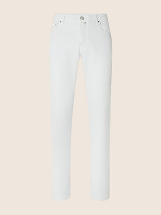 Bard Regular-Slim 5 Pocket Pants in Opaline Cotton and Lyocell Stretch Twill