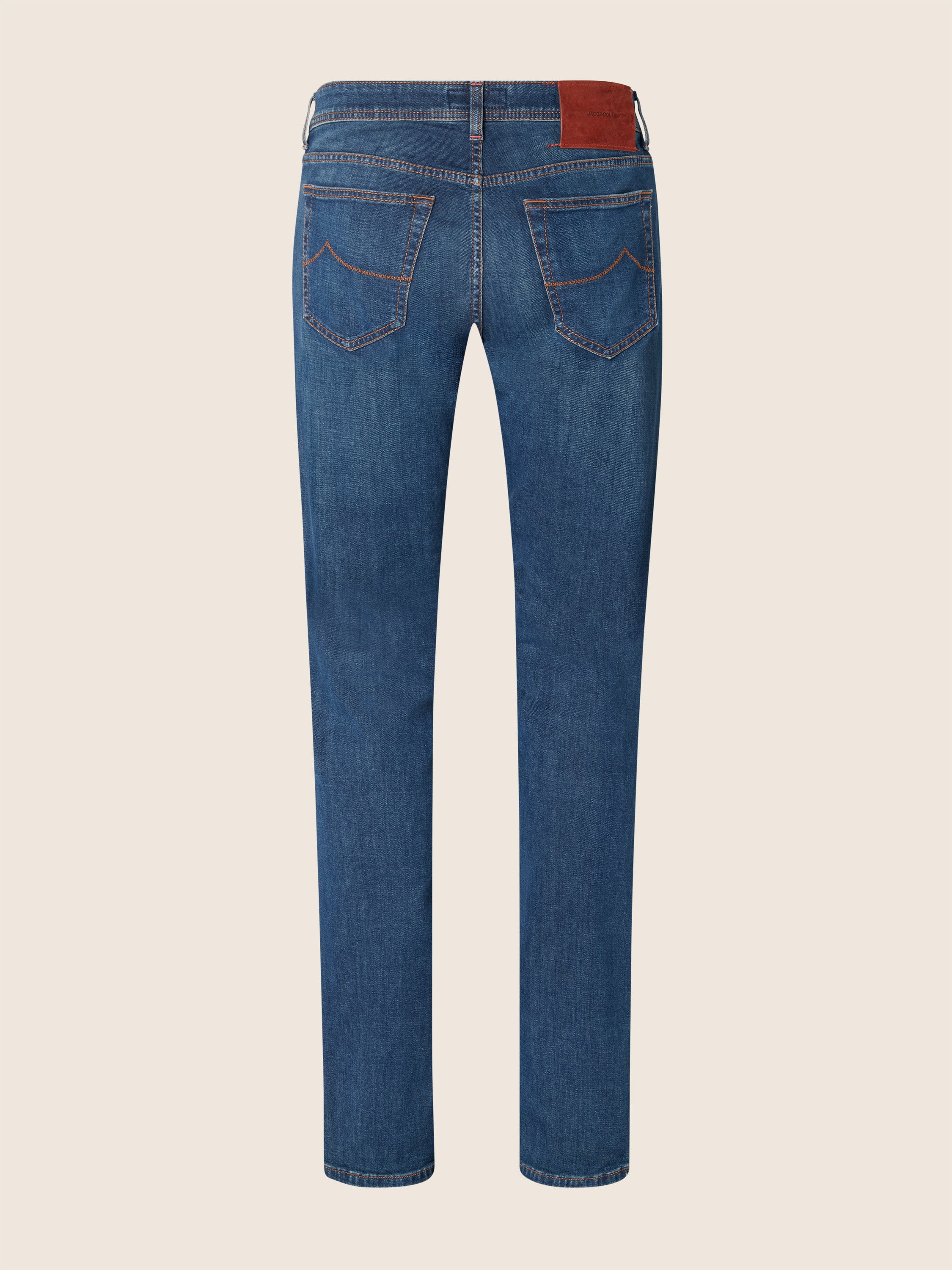 Nick Slim 5 Pocket Jeans in Medium Blue Power Stretch Denim with