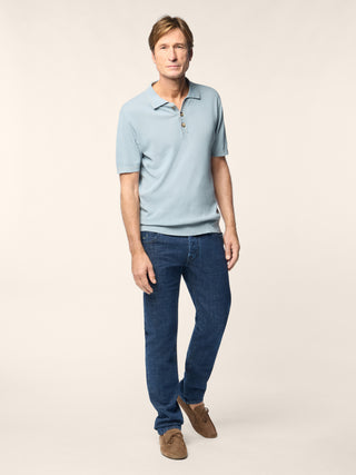 Jeans 5 tasche Nick slim in denim comfort blu scuro lavaggio rinse 3