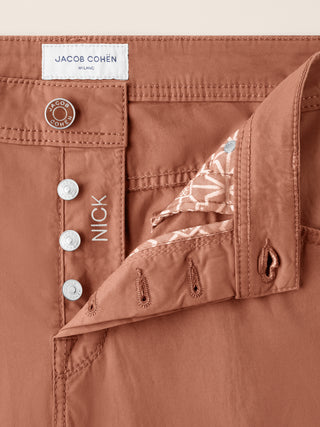 Nick Slim 5 Pocket Pants in Argan Oil Brown Stretch Gabardine 4