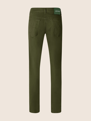 Nick Slim 5 Pocket Pants in Loden Green Stretch Gabardine 3