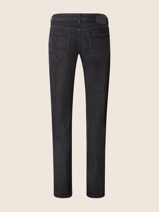 Jeans 5 tasche Nick Slim super-slim in denim super stretch nero lavaggio rinse 3