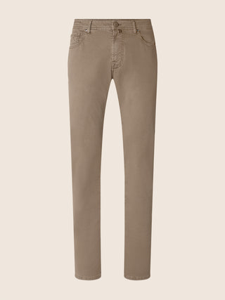 Bard Fast Regular-Slim 5 Pocket Pants in Dove Grey Honeycomb Stretch Cotton 1