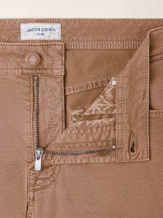 Bard Fast Regular-Slim 5 Pocket Pants in Argan Oil Brown Honeycomb Stretch Cotton 4