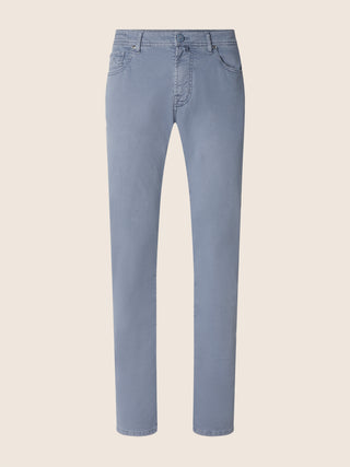 Bard Fast Regular-Slim 5 Pocket Pants in Blue Honeycomb Stretch Cotton