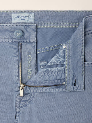 Bard Fast Regular-Slim 5 Pocket Pants in Blue Honeycomb Stretch Cotton 5