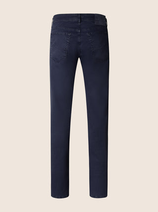 Bard Fast Regular-Slim 5 Pocket Pants in Caribbean Blue Honeycomb Stretch Cotton 3