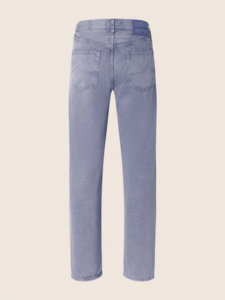 Edo Regular-Straight 5 Pocket Pants in Colony Blue Cotton Bull 3