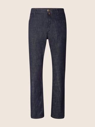 David Bootcut 5 Pocket Jeans in Dark Blue Comfort Denim with Rinse Wash