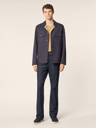 David Bootcut 5 Pocket Jeans in Dark Blue Comfort Denim with Rinse Wash 3