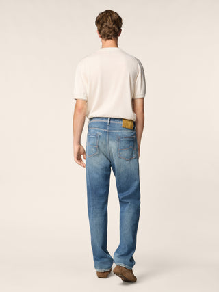 5-Pocket-Jeans Sean Relaxed Straight aus dunkelblauem Comfort Denim, Vintage Waschung 4