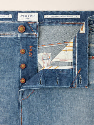 5-Pocket-Jeans Sean Relaxed Straight aus dunkelblauem Comfort Denim, Vintage Waschung 5