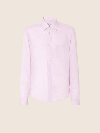 Hemd aus malvenfarbenem Leinen