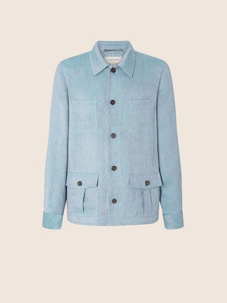Light Overshirt in Turquoise Solaro Linen