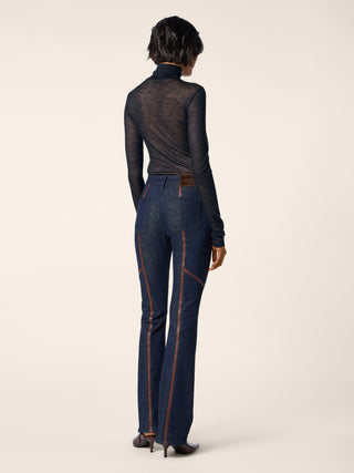 Turtleneck in Midnight Blue Lightweight Cashmere Jersey 3
