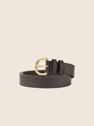 Belt in Brown Grained Leather
