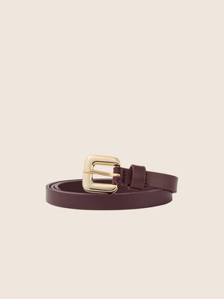 Slim Belt in Chocolate Brown Nappa Leather 1