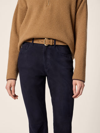 Belt in Dark Camel-Beige Suede 2