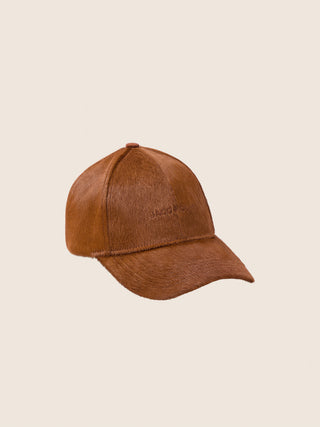Baseball Cap with Caramel Calf-Hair Visor 1
