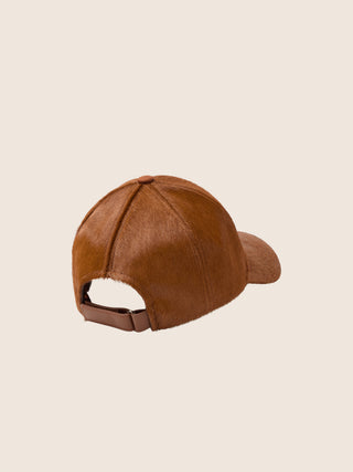 Baseball Cap with Caramel Calf-Hair Visor 2
